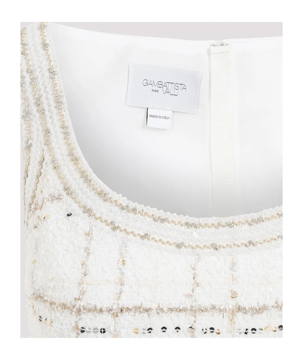 Flared Bouclé Mini Dress