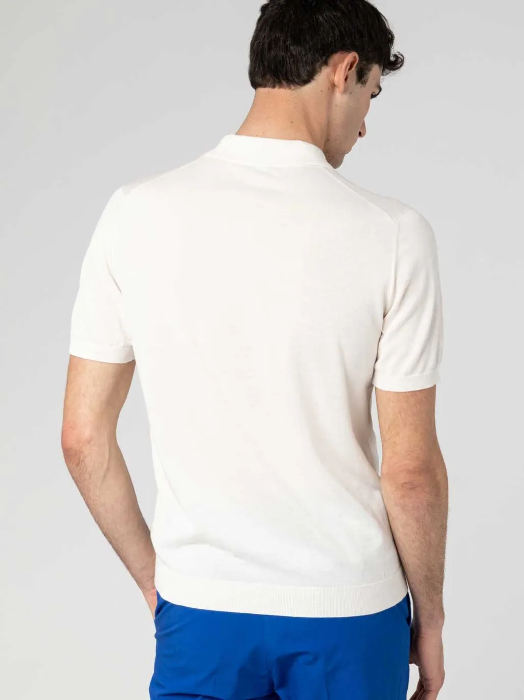 Short-Sleeved Cotton Polo Shirt