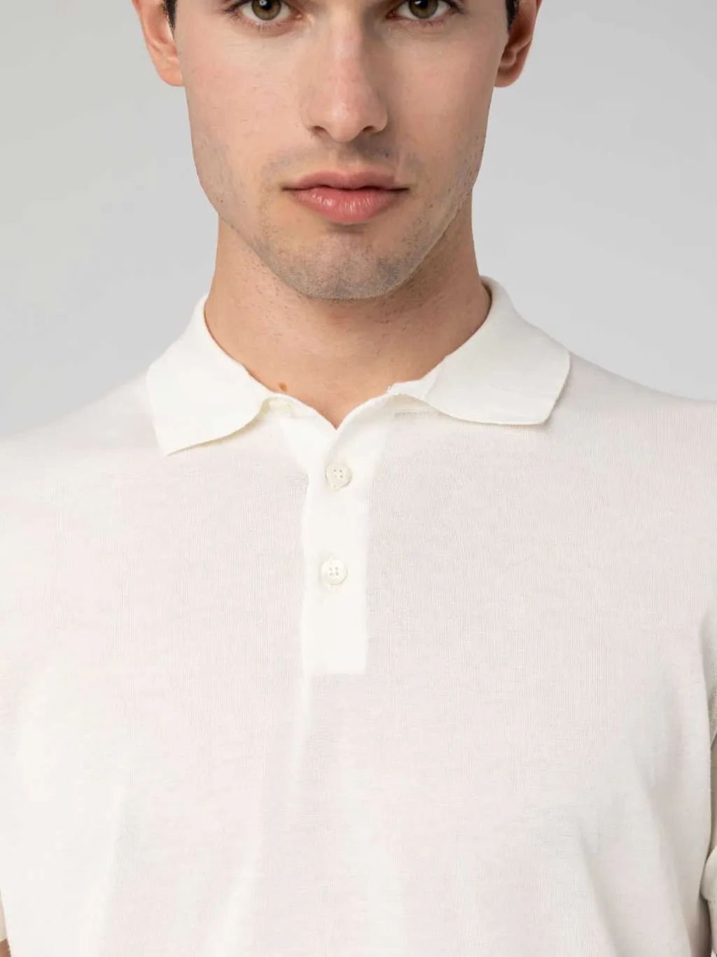 Short-Sleeved Cotton Polo Shirt