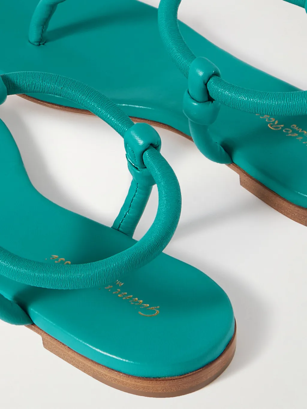 Knot-Trimmed Flat Sandals