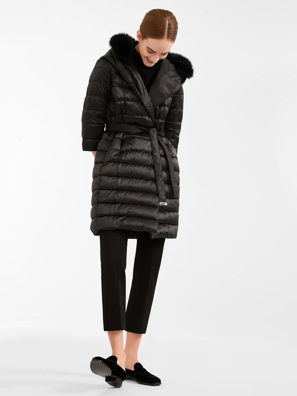 Max Mara The Cube Belted Padded Coat