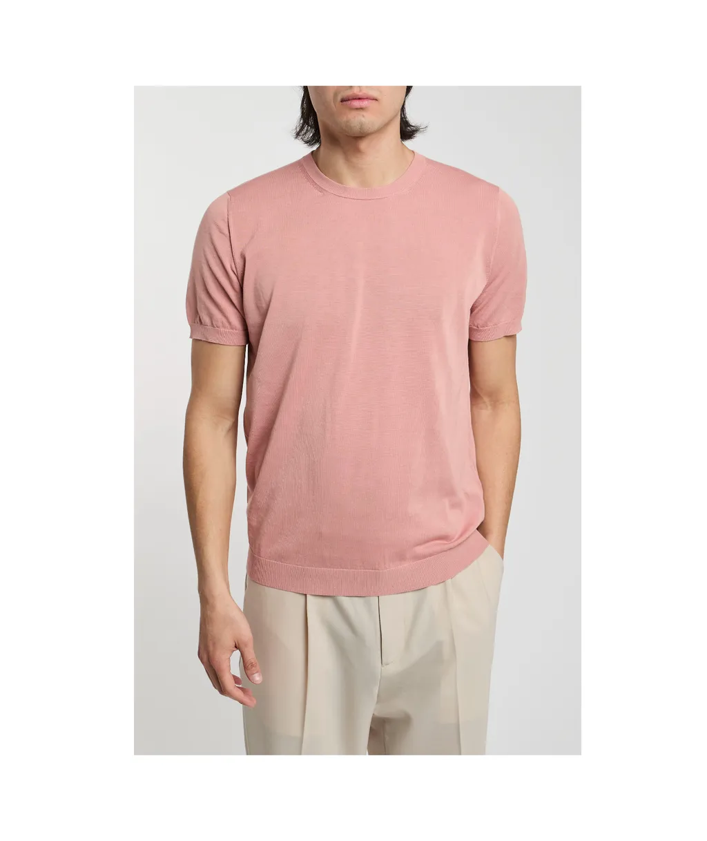 Short-Sleeves Fine-Knit Jumper