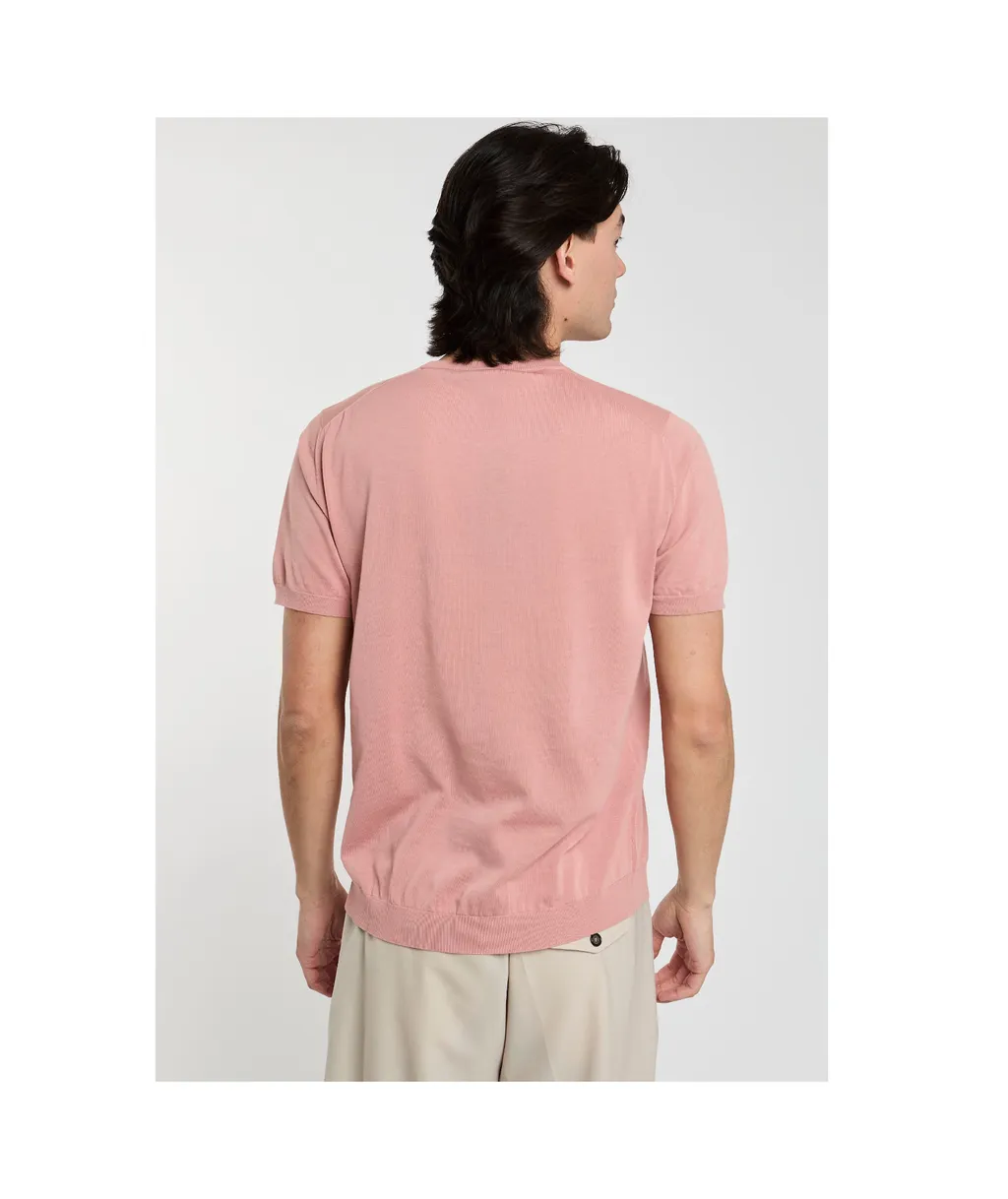 Short-Sleeves Fine-Knit Jumper