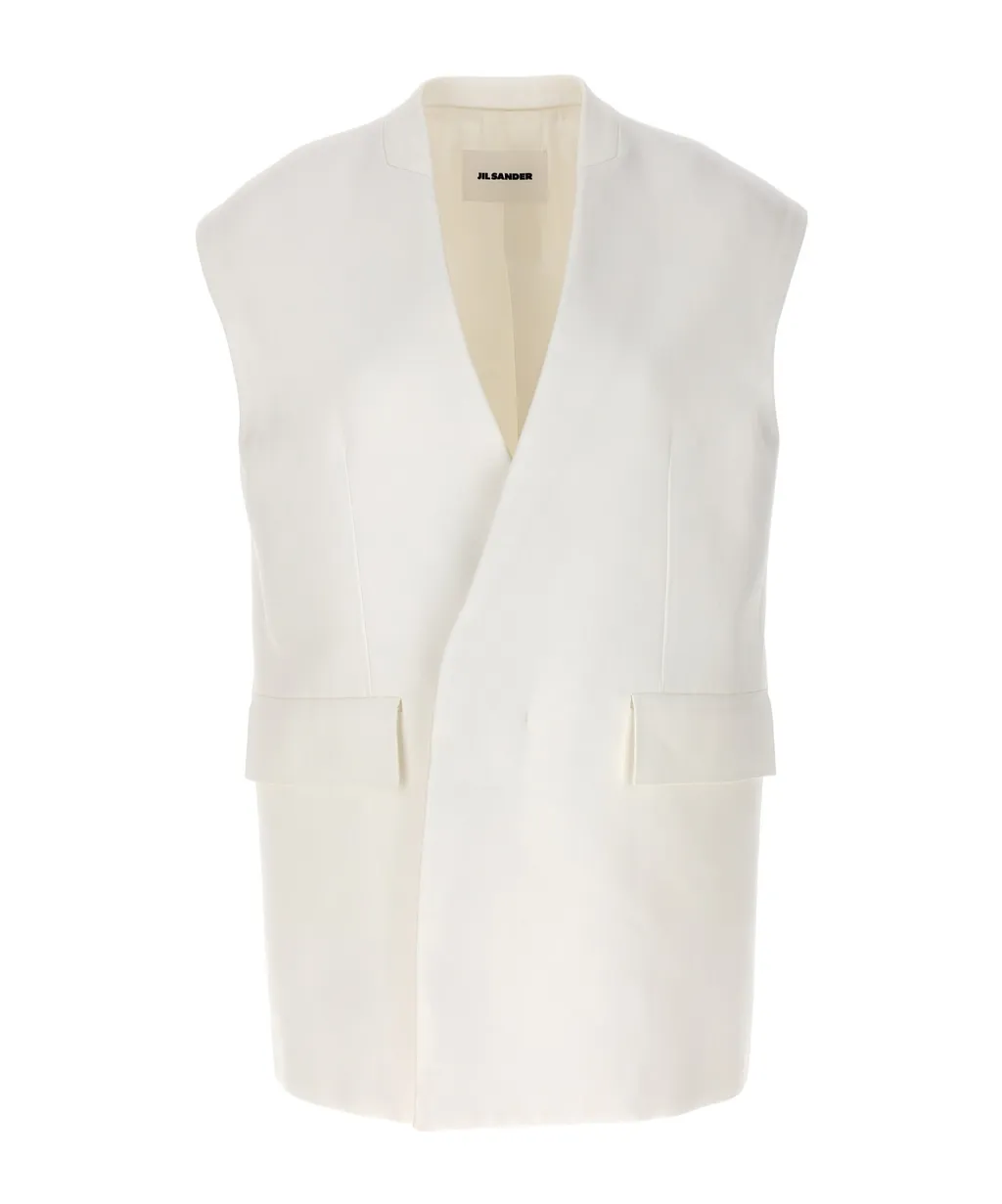 Jil Sander Straight Hem Oversized Tailored Vest