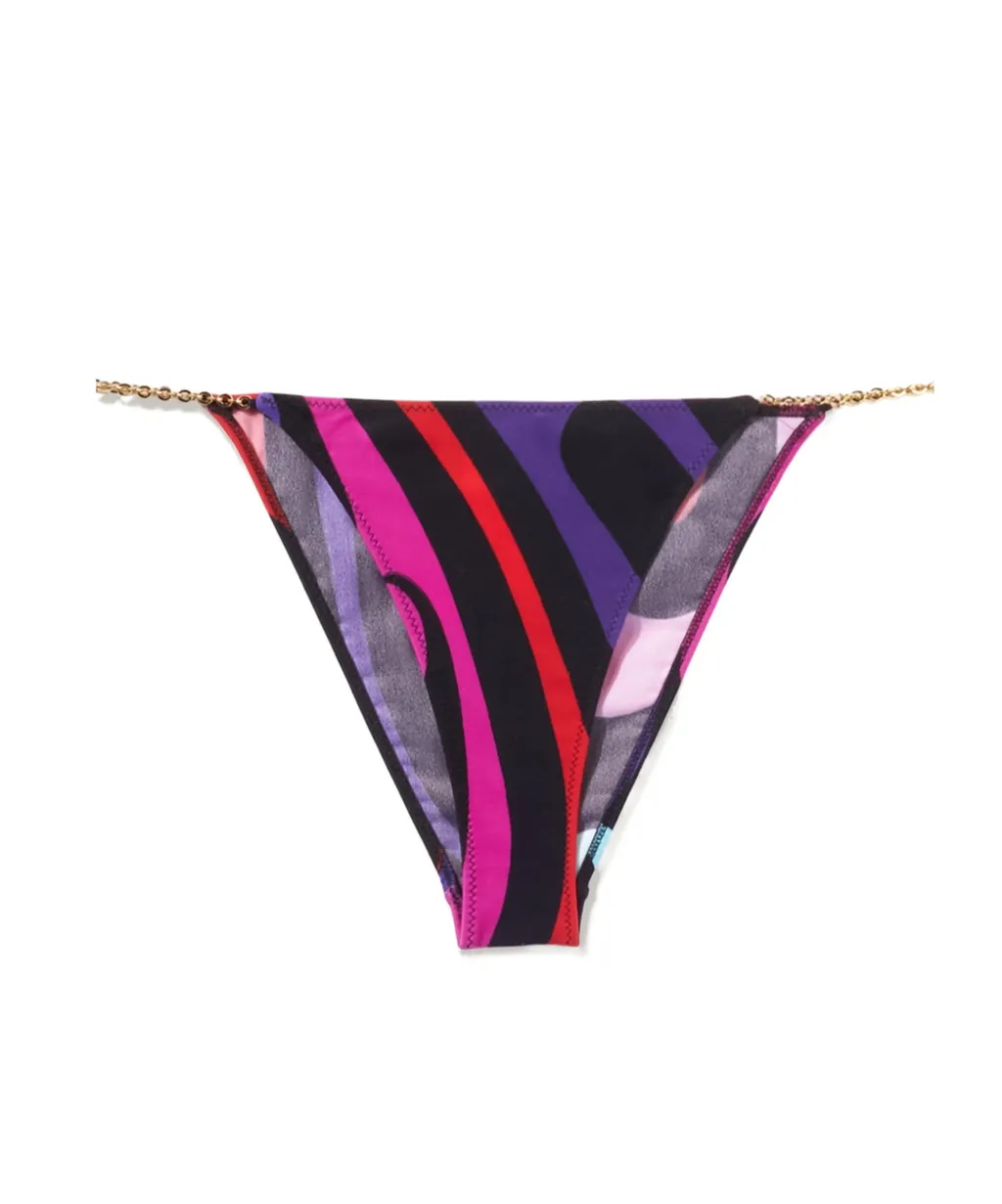 Marmo-Print Bikini Bottoms