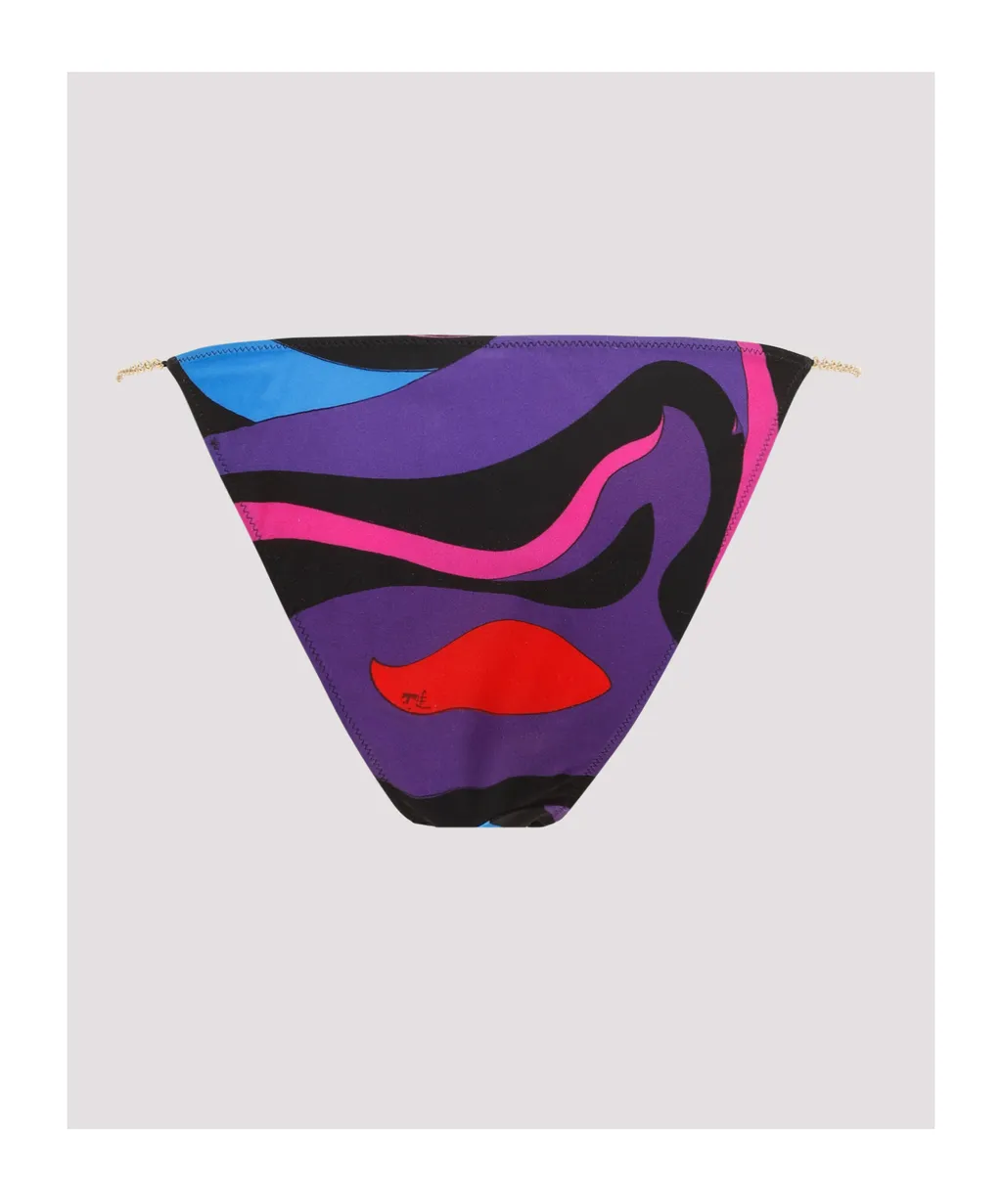 Marmo-Print Bikini Bottoms
