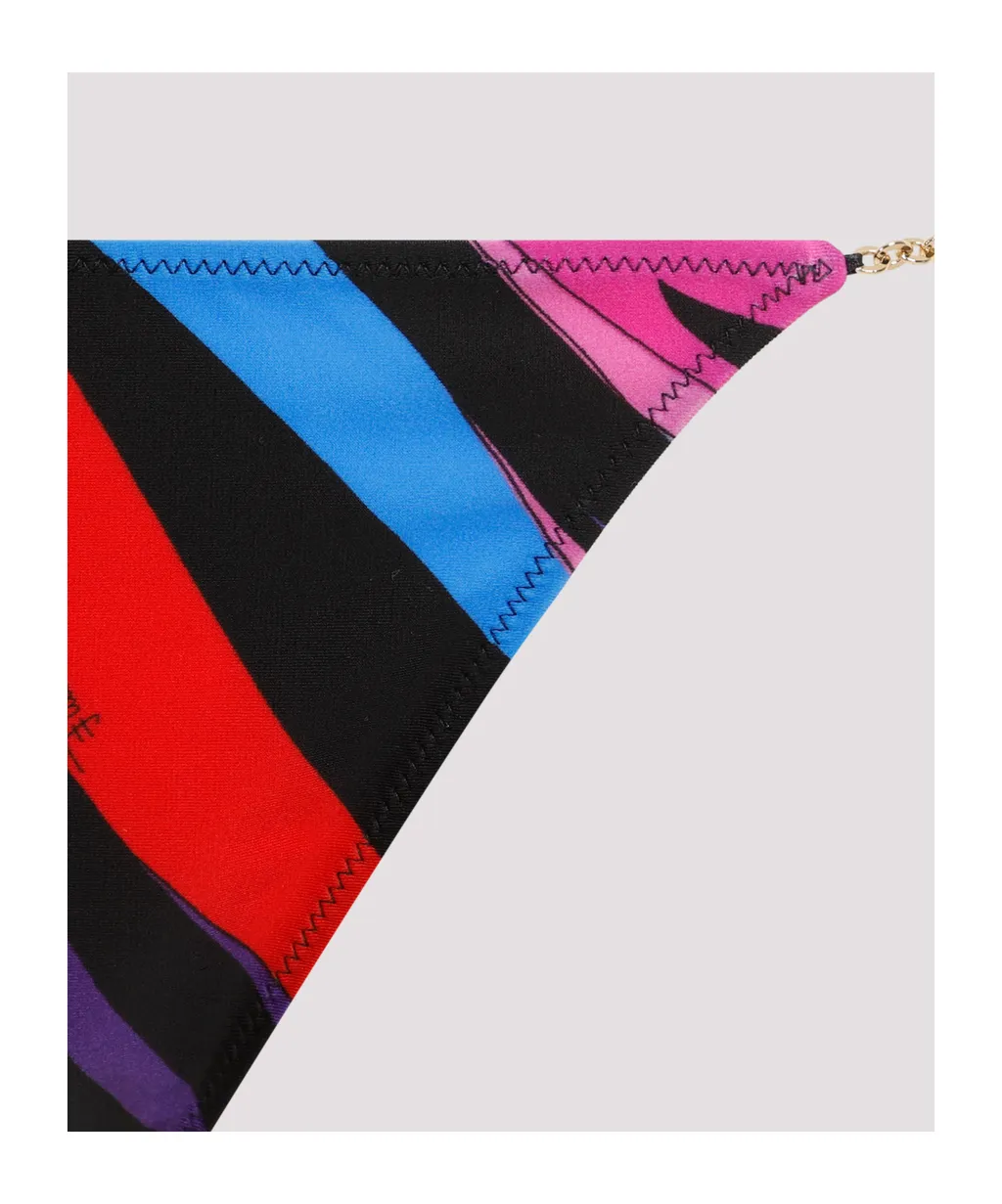 Marmo-Print Bikini Bottoms