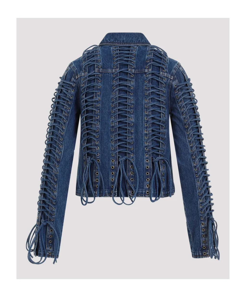 Long-Sleeved Denim Coat