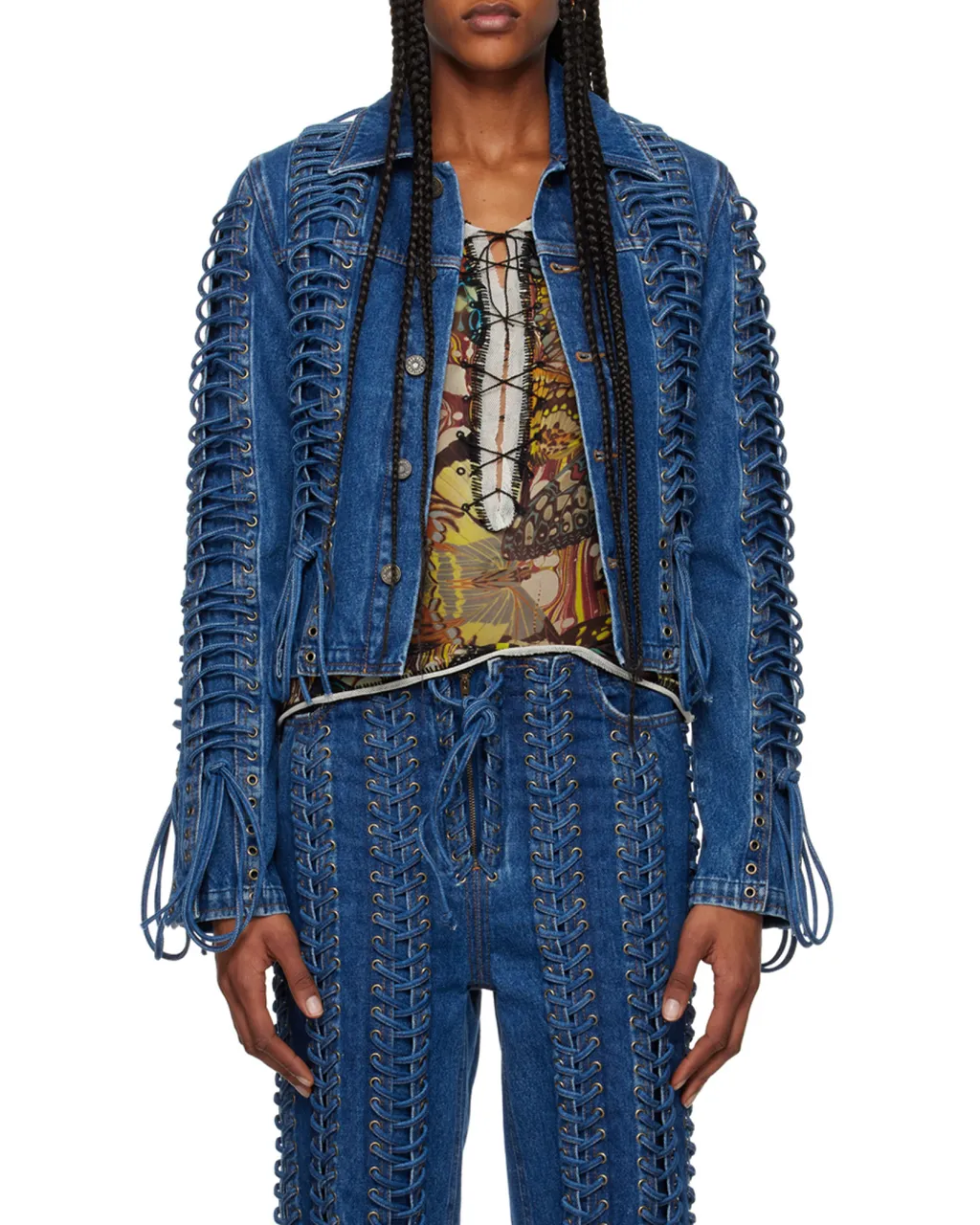 Long-Sleeved Denim Coat