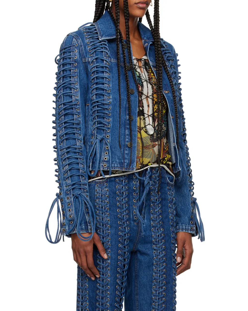 Long-Sleeved Denim Coat