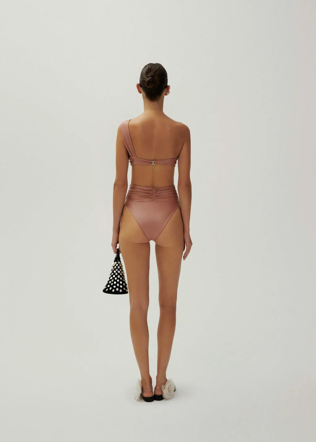 Magda Butrym One Shoulder Flower Swim Top
