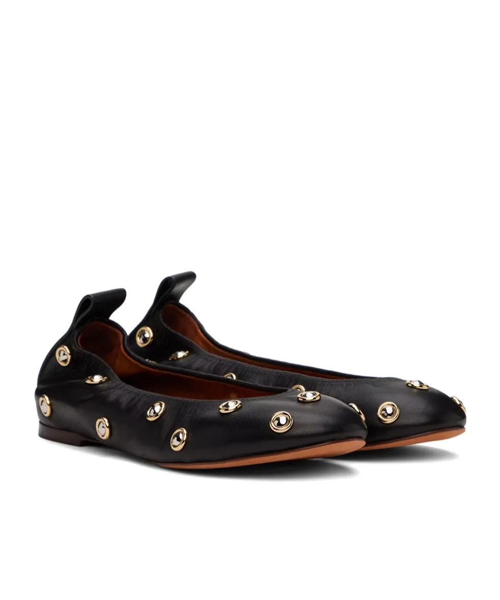 Rivet Lifting Ring Ballet Shoes
