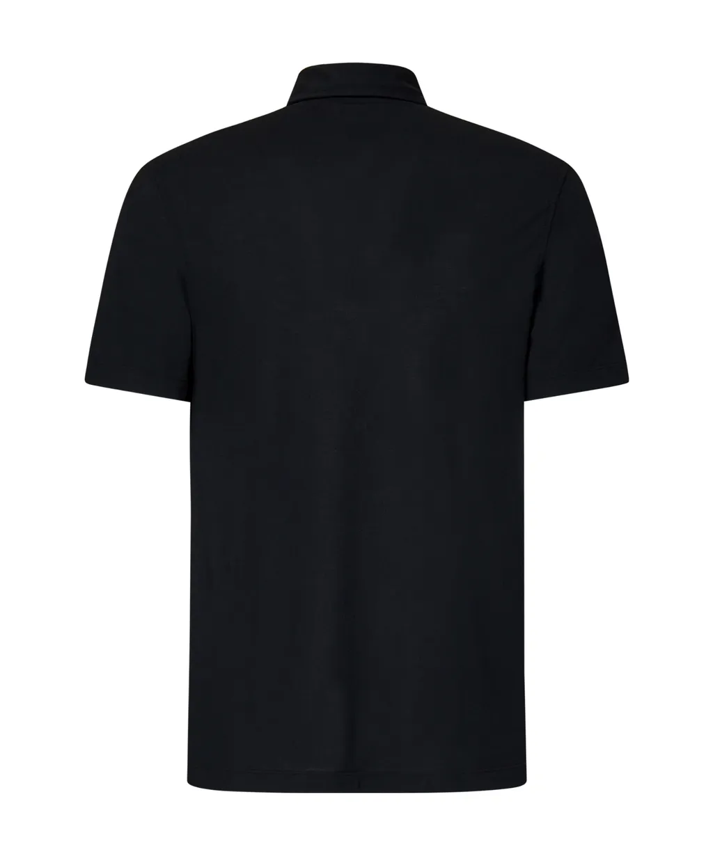 Spread-Collar Cotton Polo Shirt