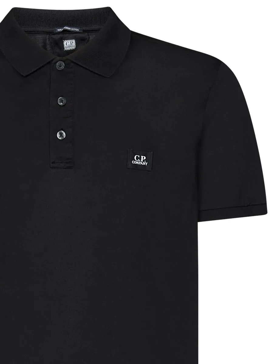 Spread-Collar Cotton Polo Shirt