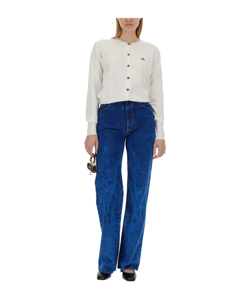 Vivienne Westwood Orb Embroidered Knitted Cardigan