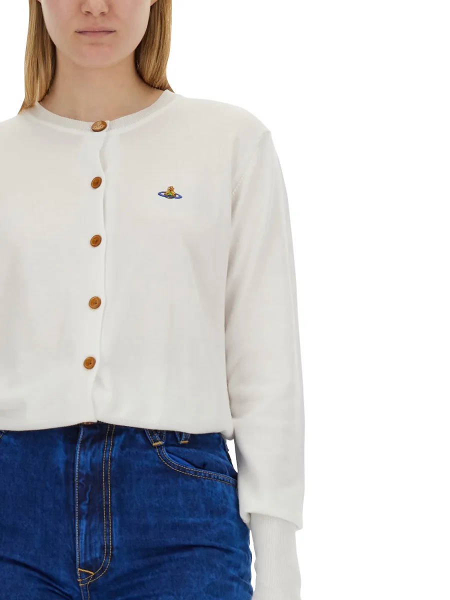 Vivienne Westwood Orb Embroidered Knitted Cardigan