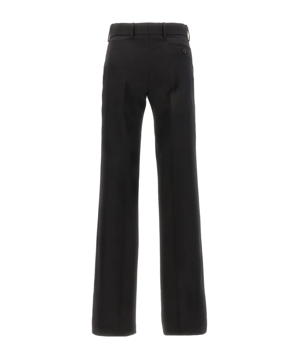 Mid-Rise Wide-Leg Tailored Trousers