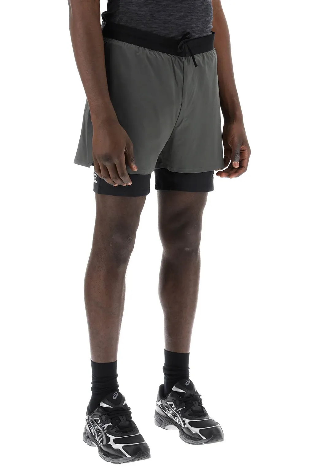 The North Face Logo Printed Drawstring Layered Shorts