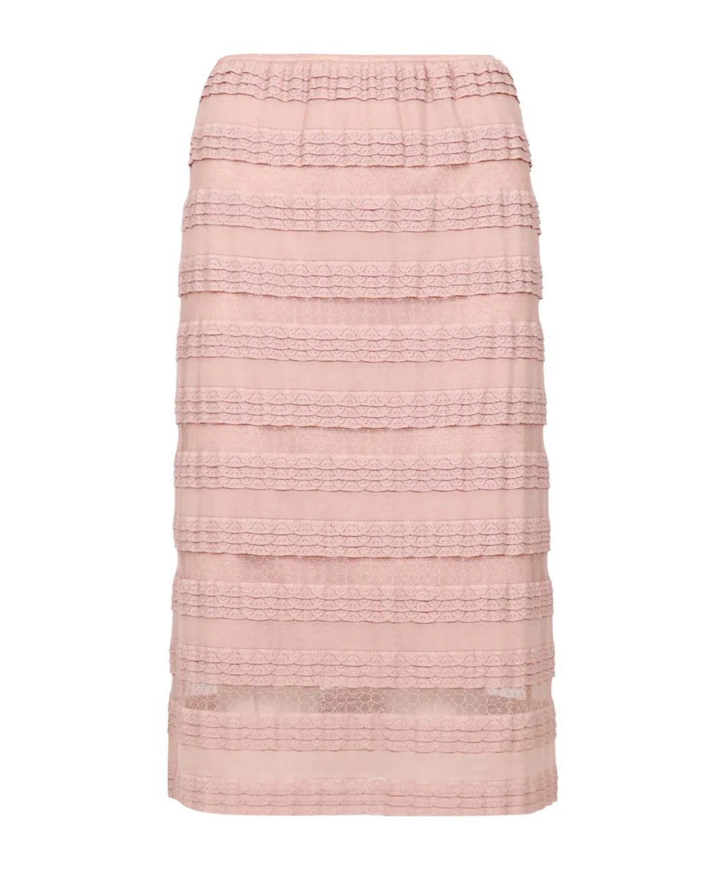 Lotus Leaf Trimmed Skirt