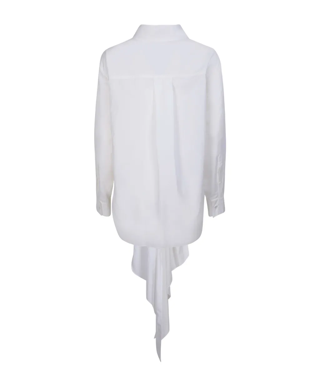 Draped-Detail Cotton Shirt