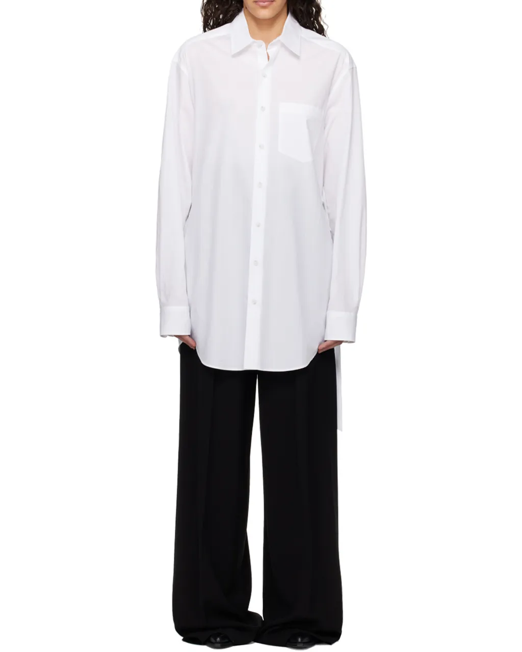Adjustable-Straps Poplin Shirt
