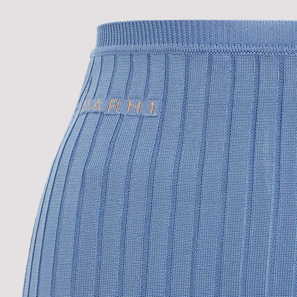 Jacquard-Logo Ribbed Maxi Skirt