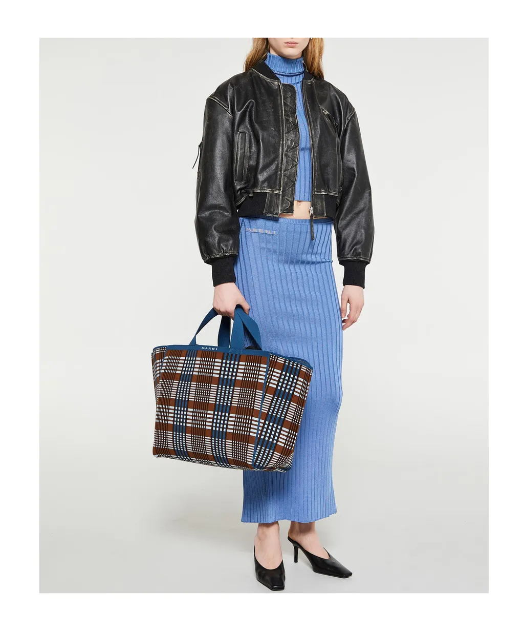 Jacquard-Logo Ribbed Maxi Skirt