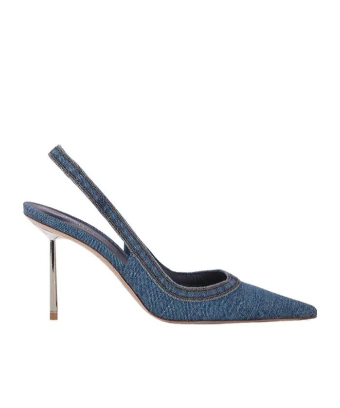 Open-Heeled Pointed High Heels