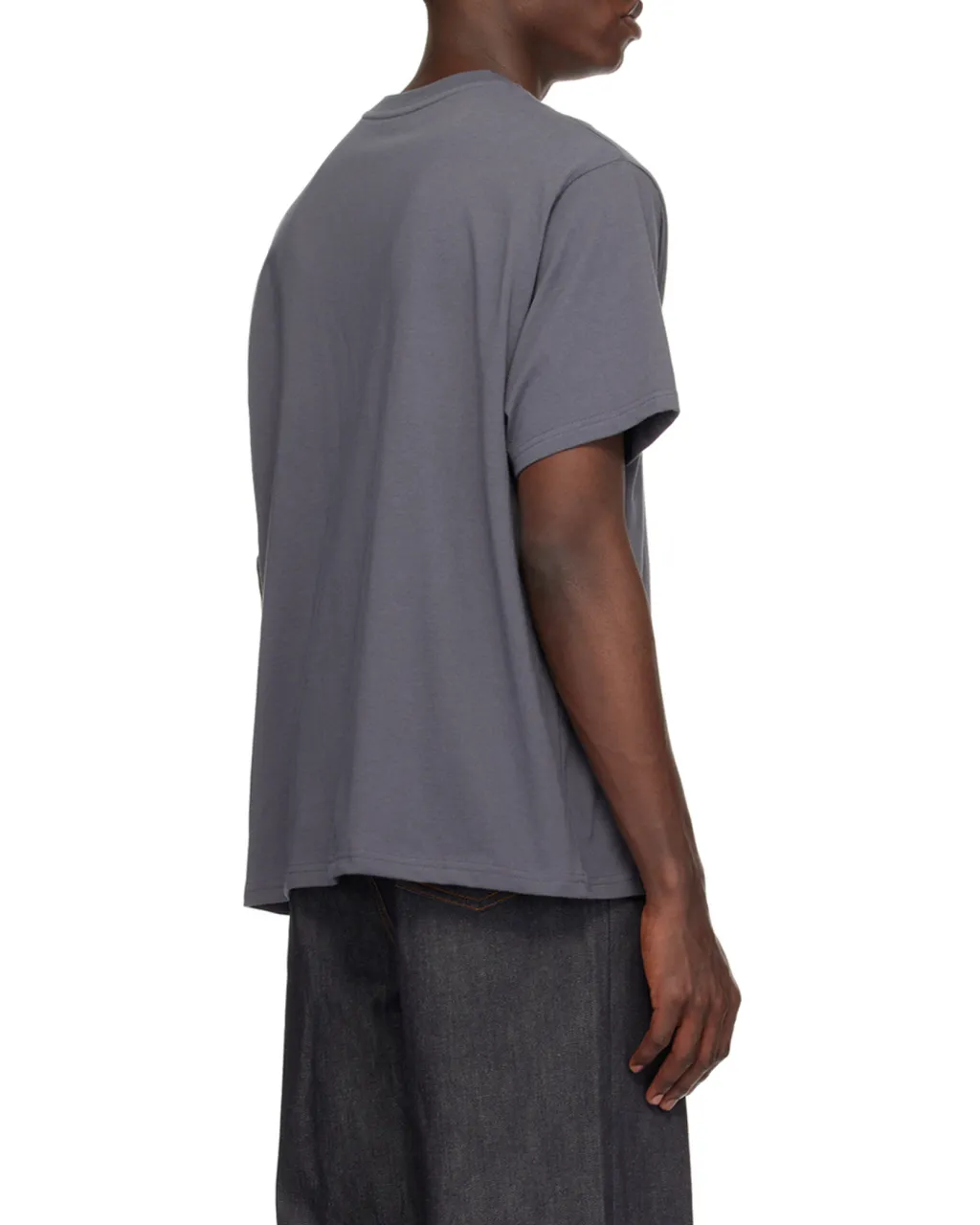 Plain Knitted Short-Sleeved T-Shirt
