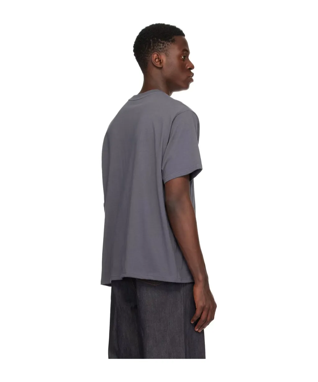 Plain Knitted Short-Sleeved T-Shirt