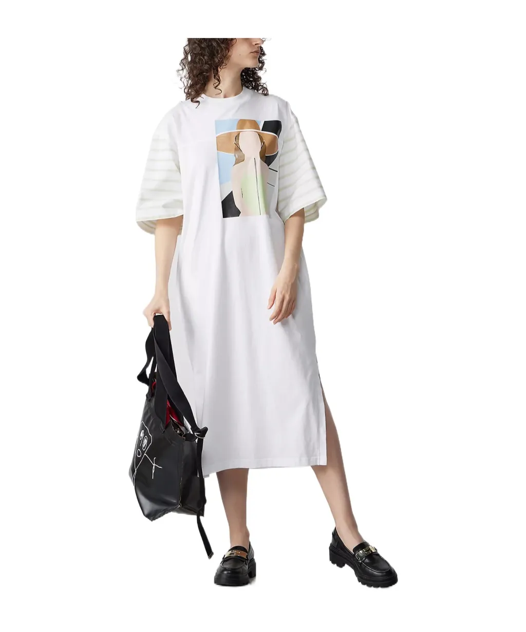 Graphic-Print Midi T-Shirt Dress