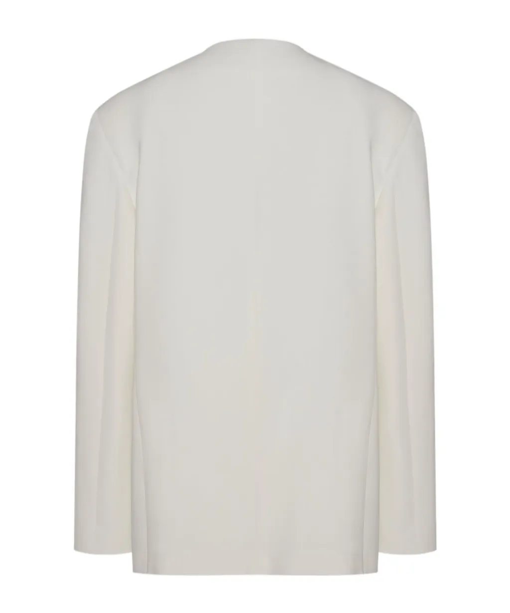 Alda Crepe Double-Breasted Blazer