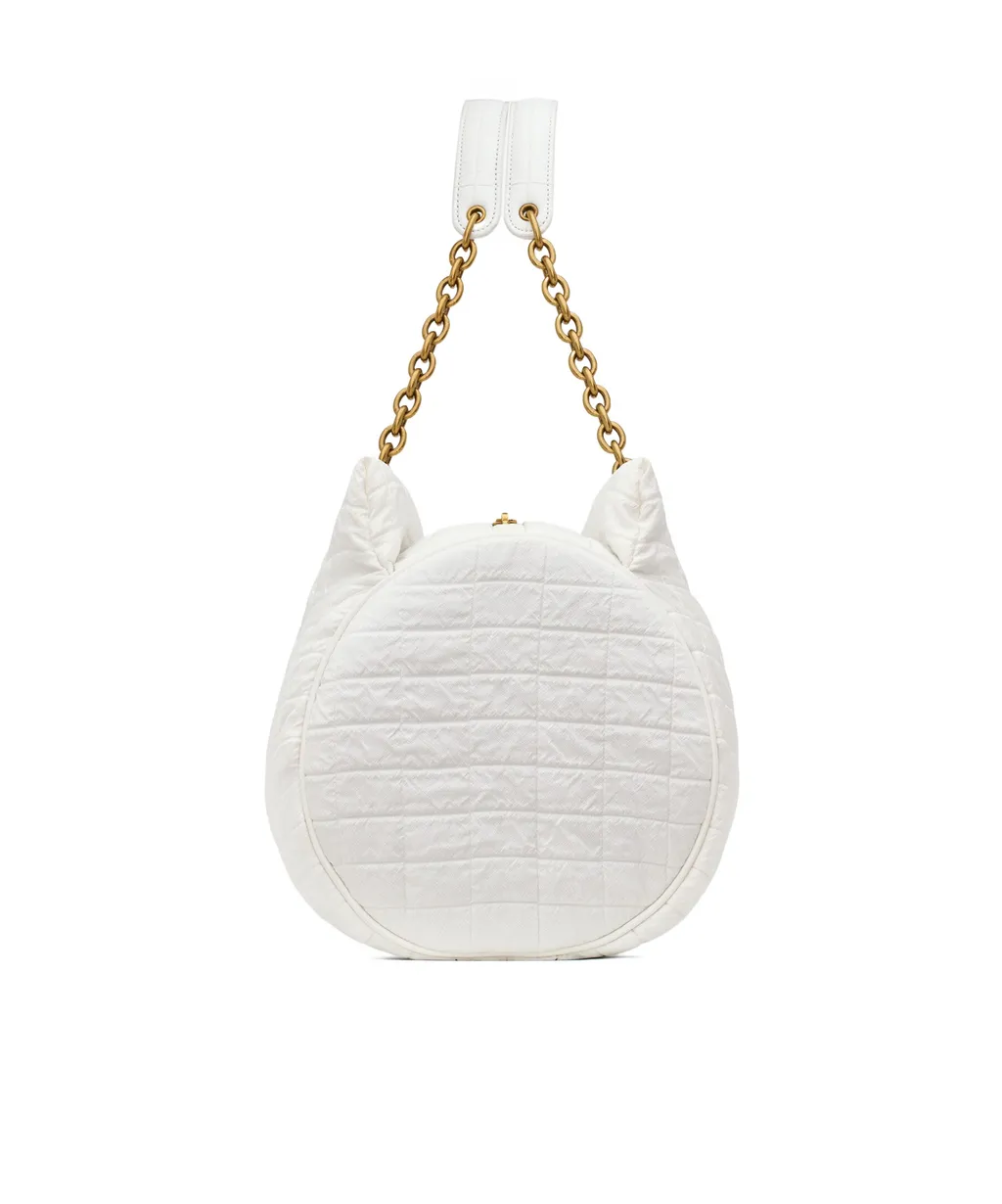 Saint Laurent Gloria Quilted Jacquard Tote Bag