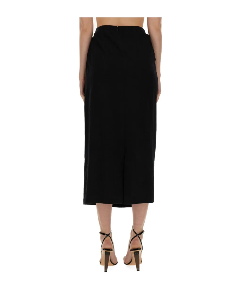 Alysi Twisted Midi Skirt