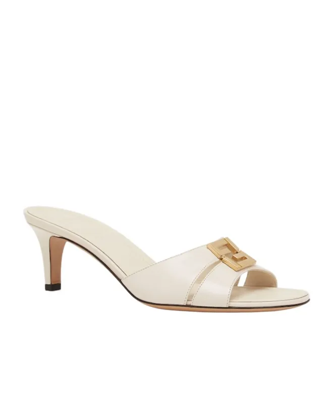 Fendi Ffold Logo Plaque Sandals