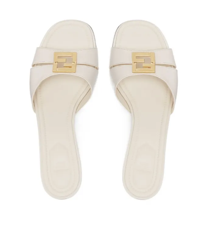 Fendi Ffold Logo Plaque Sandals