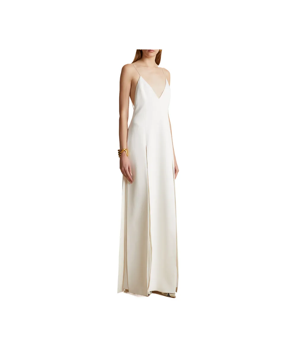 Khaite The Nonya V-Neck Sleeveless Dress