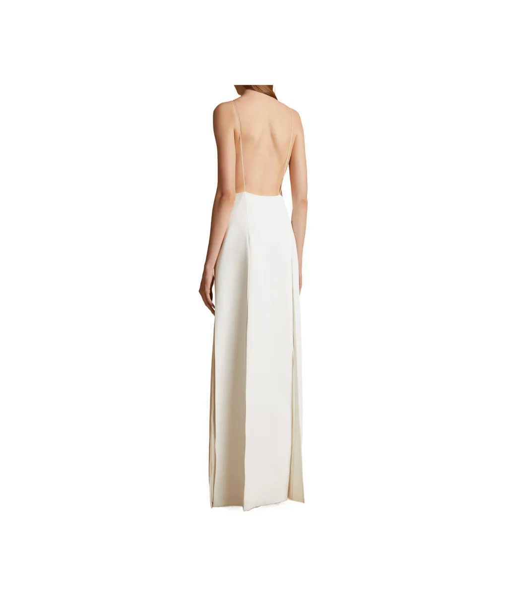 Khaite The Nonya V-Neck Sleeveless Dress