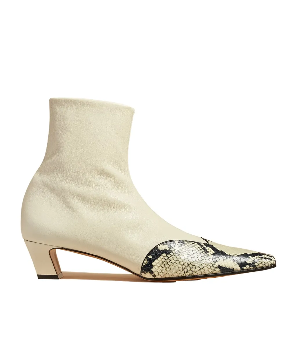 Khaite Square Toe Ankle Boots