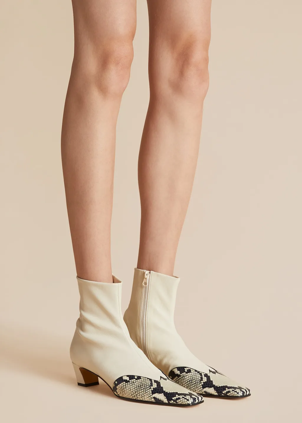 Khaite Square Toe Ankle Boots