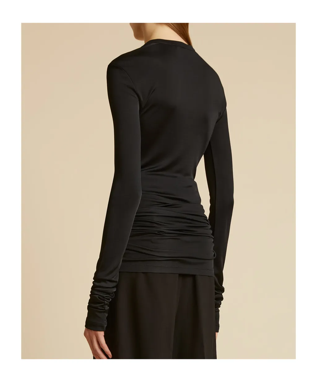 Long-Sleeved Button T-Shirt