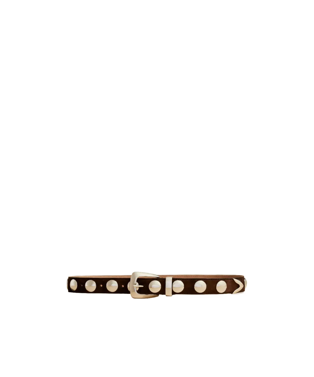Khaite Benny Stud Embellished Buckle Belt