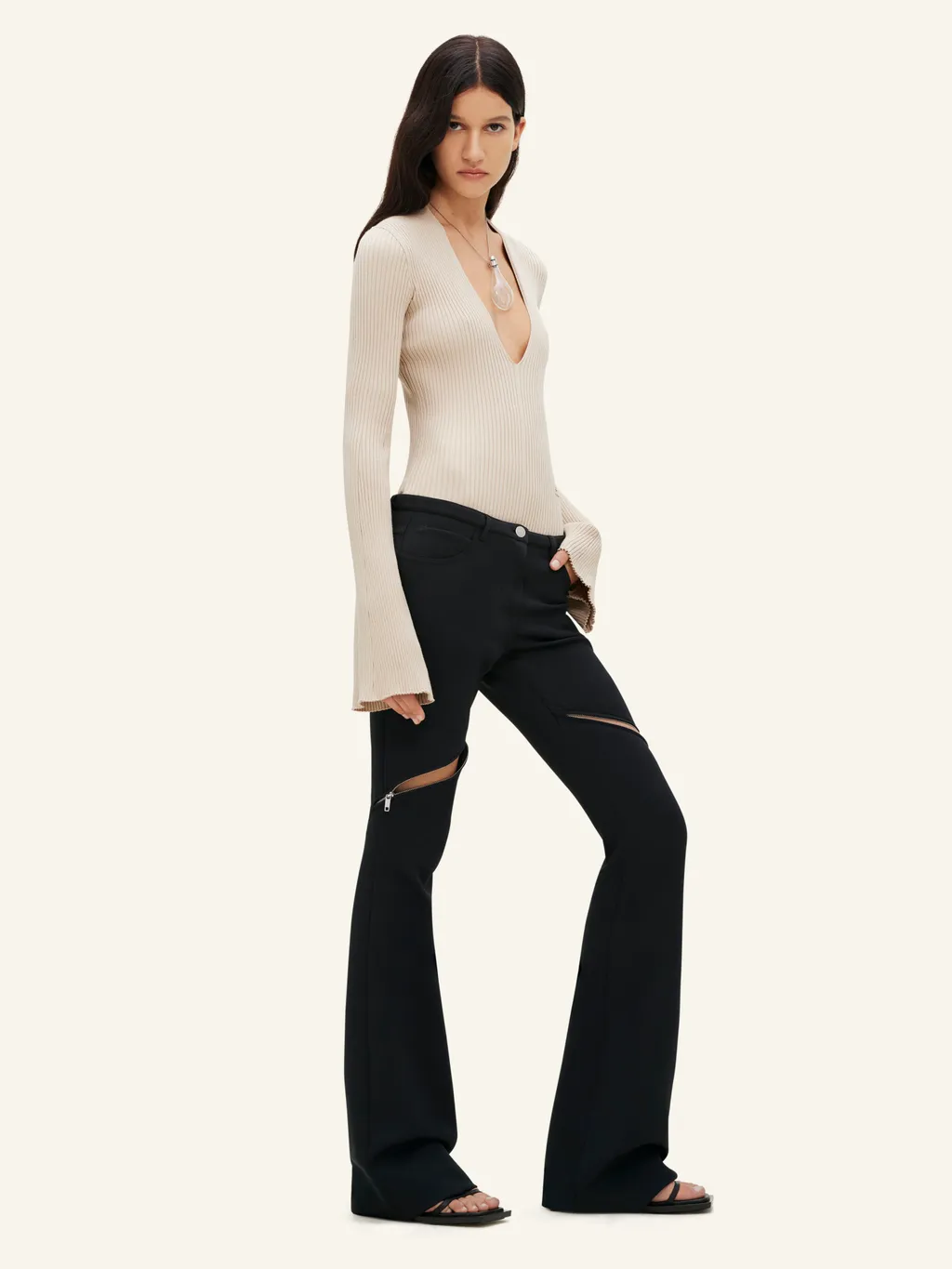 Ribbed-Knit Bodysuit