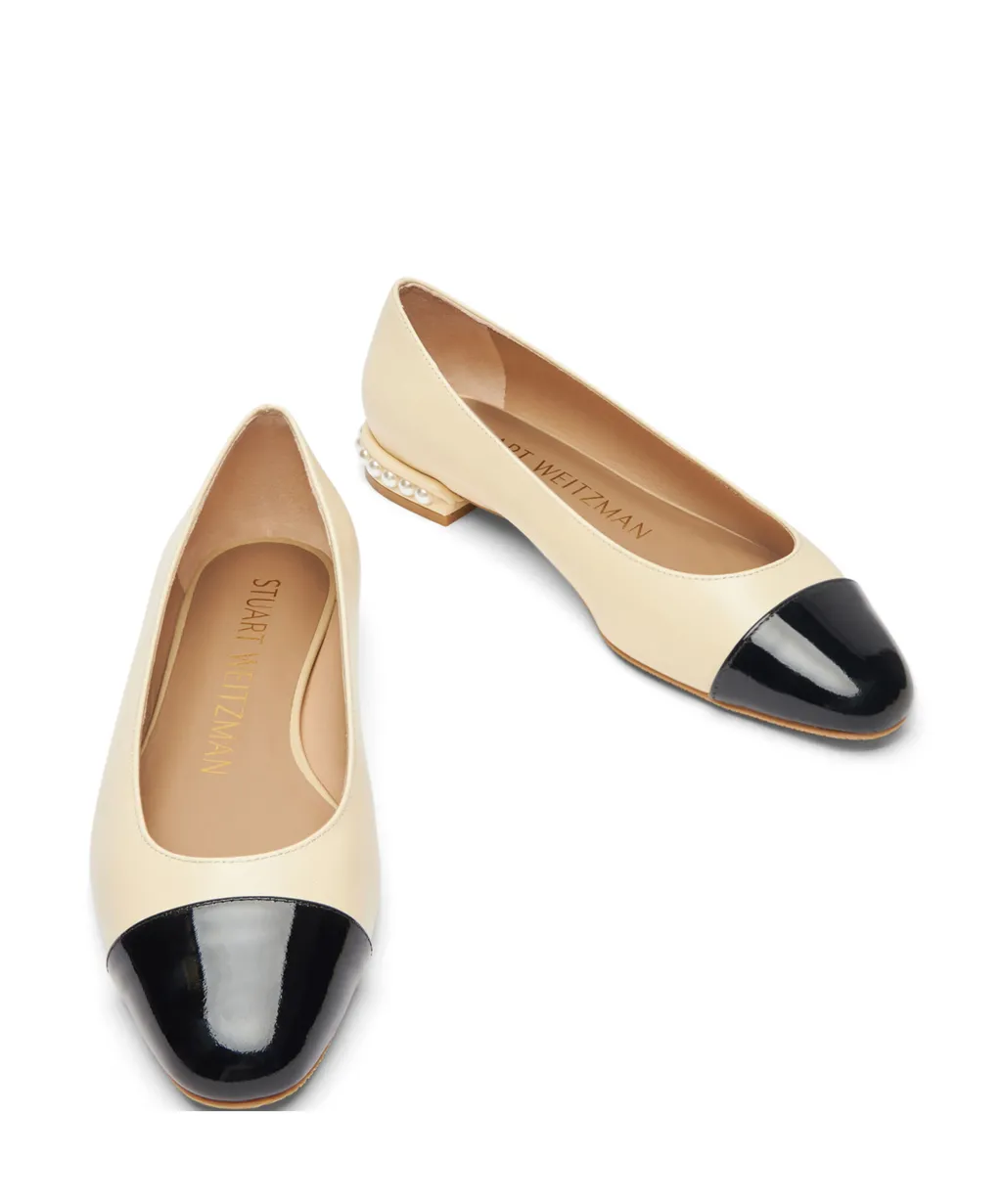 Pearl Flat Leather Ballerina Shoes
