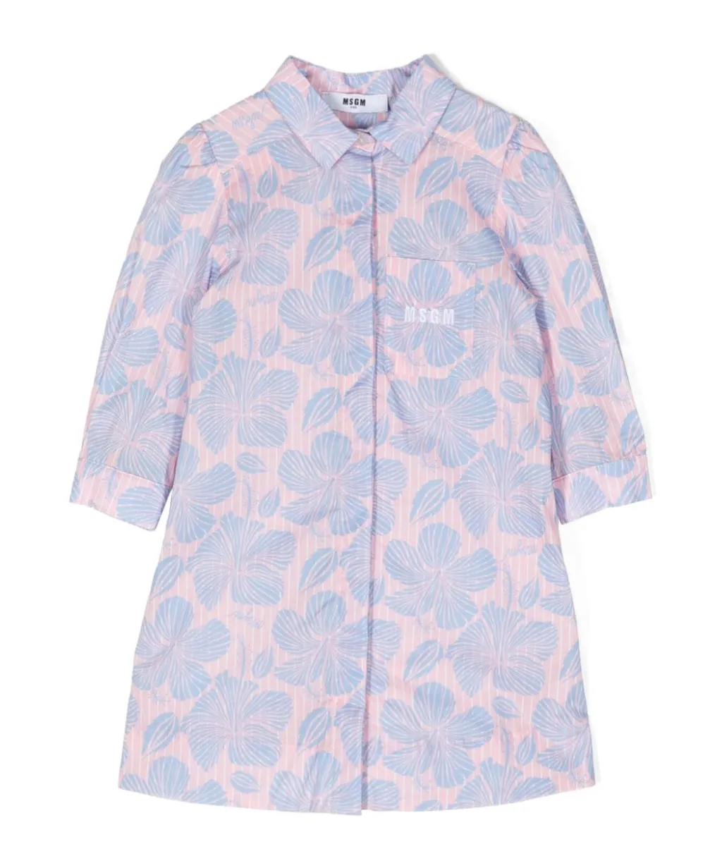 Floral-Print Shirt Dress