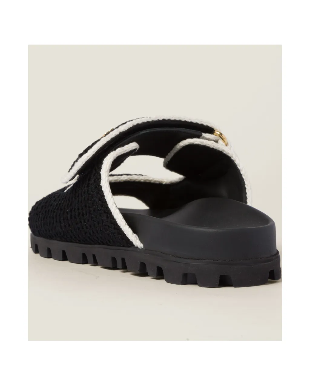 Miu Miu Logo-Lettering Slip-On Sandals