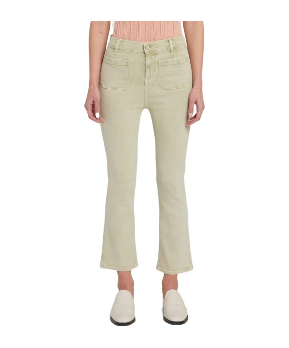 High-Rise Slim-Kick Jeans