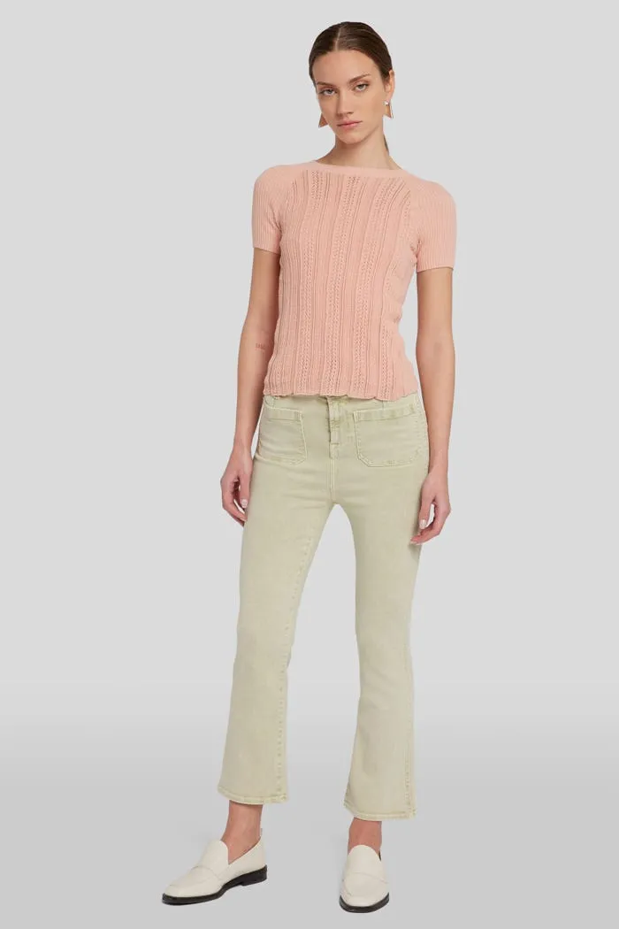 High-Rise Slim-Kick Jeans