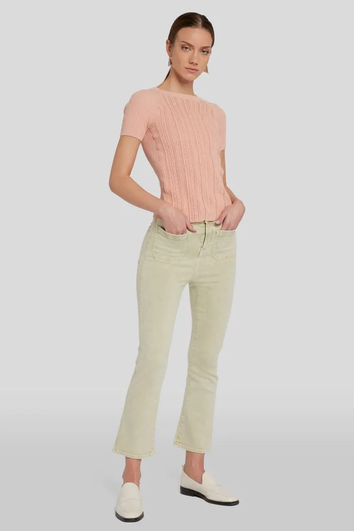 High-Rise Slim-Kick Jeans