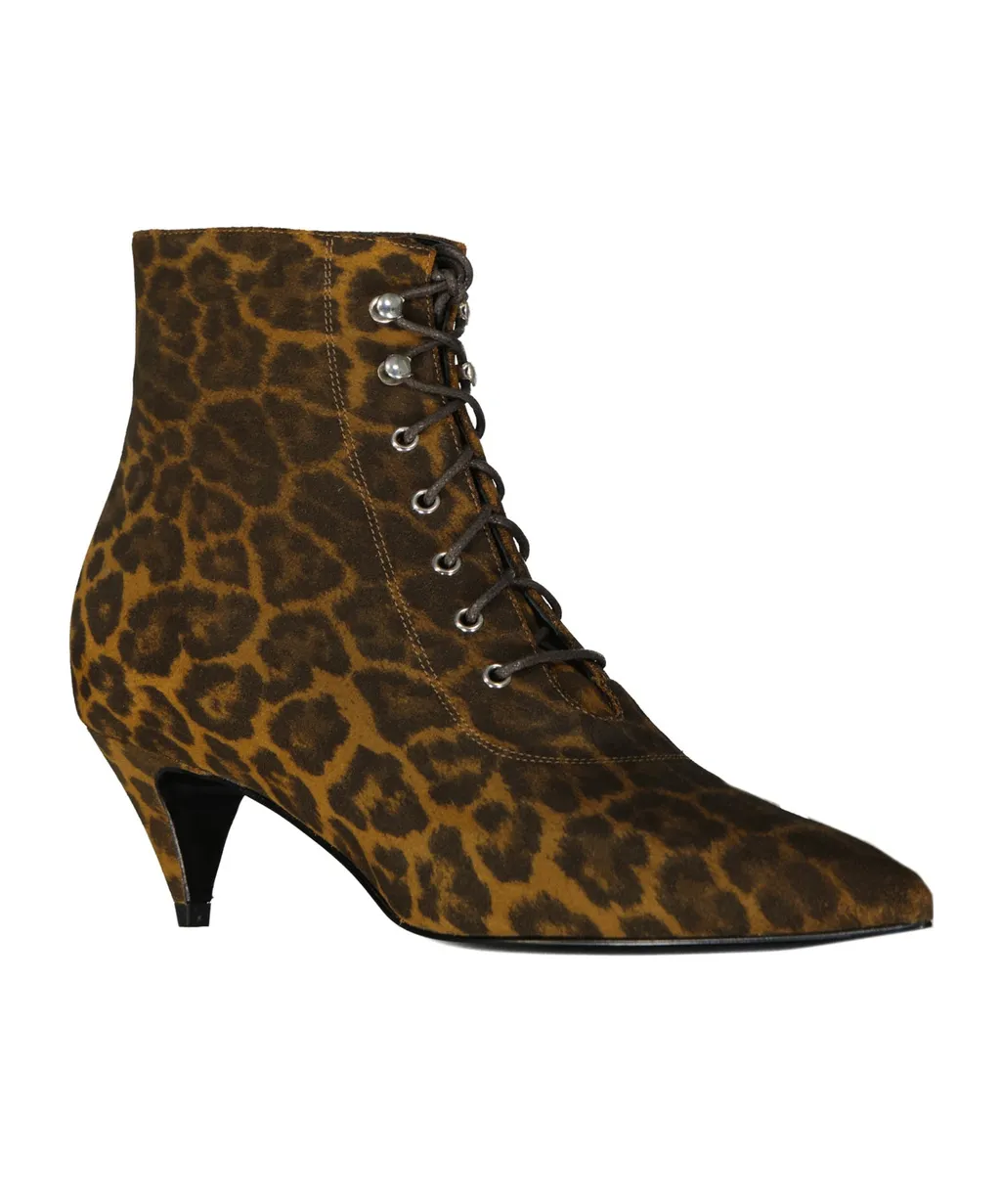 Pattern High-Heeled Ankle Boots